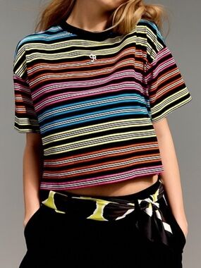 Christopher John Rogers x Old Navy Crop T-shirt | Gradient Rainbow